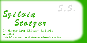 szilvia stotzer business card